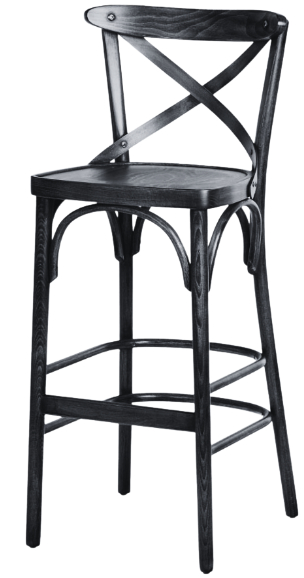 MI-KO barová stolička CROCE, morenie čierna.