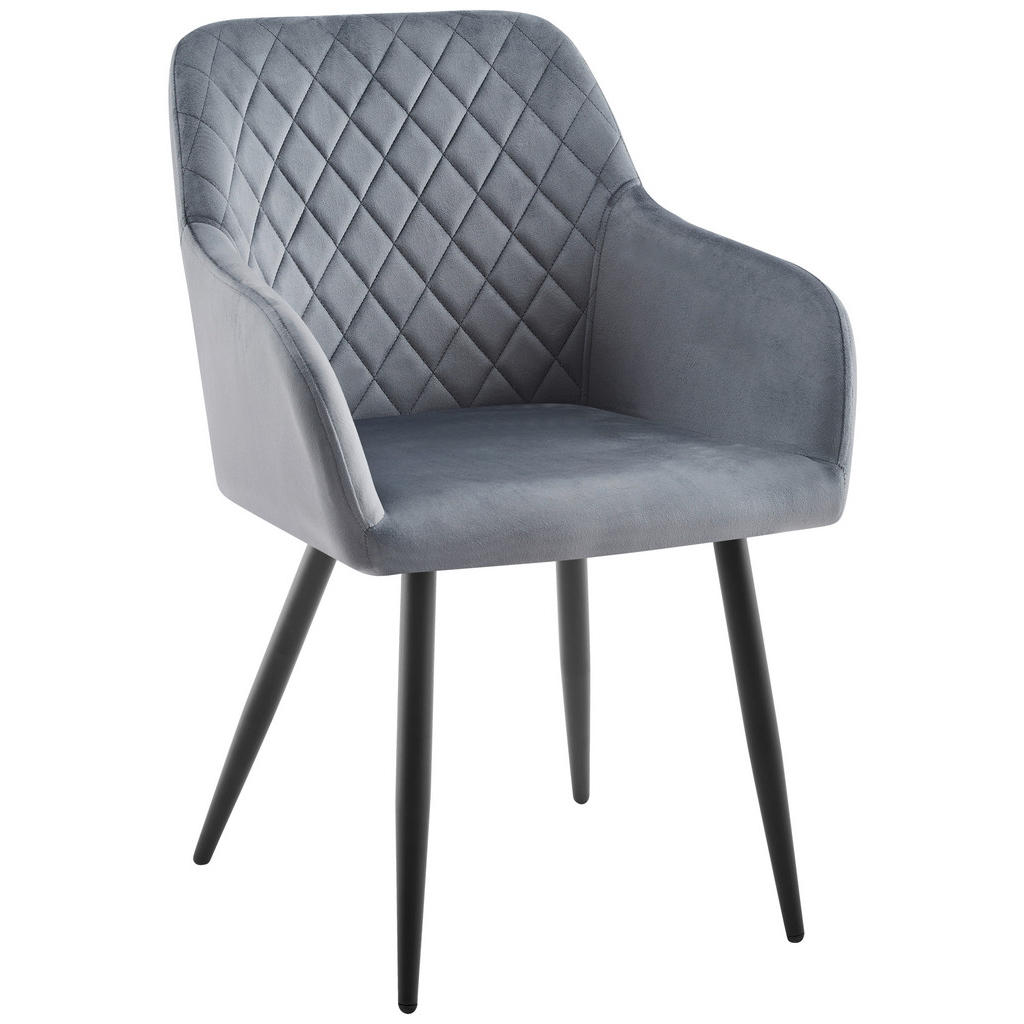 Ti'me STOLIČKA S PODRÚČKAMI, železo, tkaná textília, sivá, čierna.