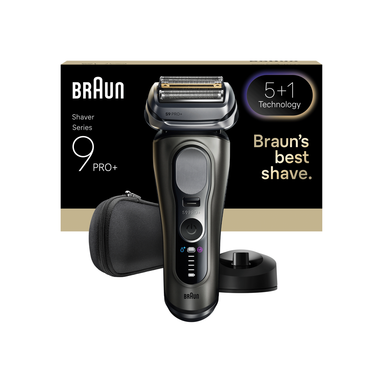 Braun Series 9 PRO+ 9615S elektrický holiaci strojček + nabíjací stojan, tmavosivý.