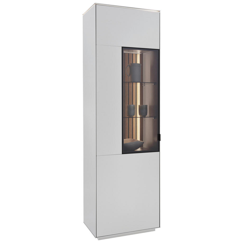 Dieter Knoll VITRÍNA, dub, biela, farba duba, 60,8/198,6/40 cm.