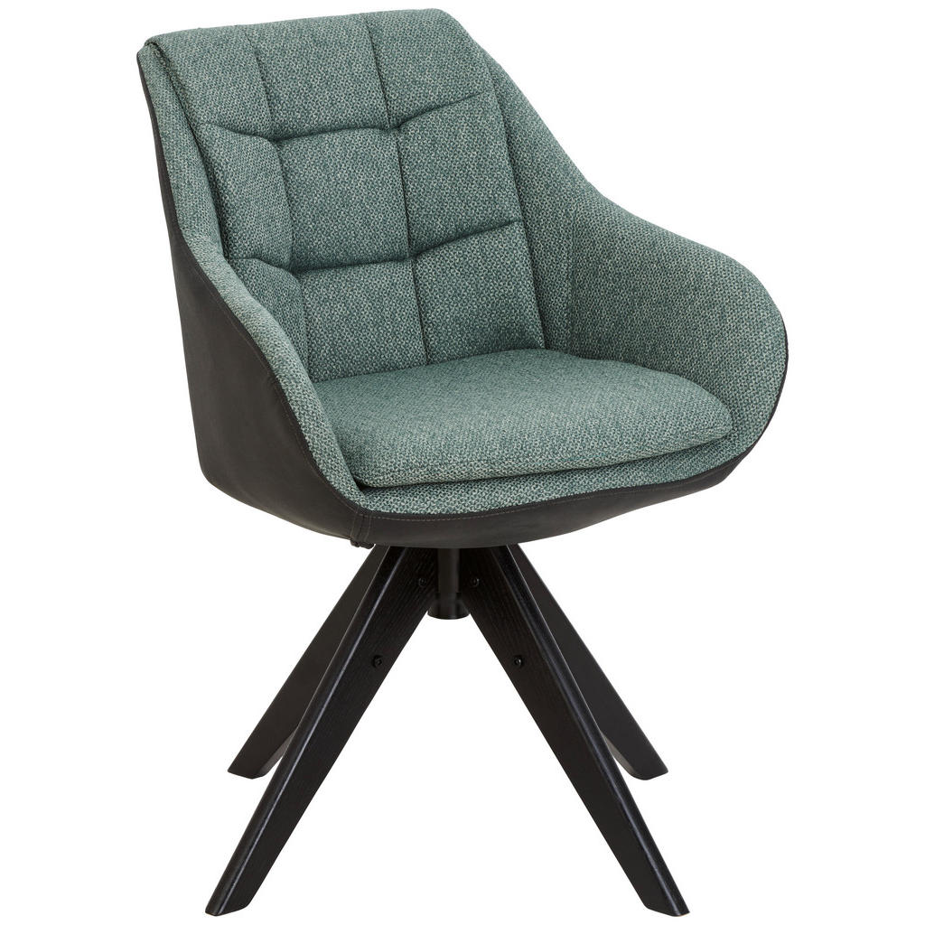 Landscape STOLIČKA S PODRÚČKAMI, tkaná textília, mikrovlákno, antracitová, zelená, čierna.