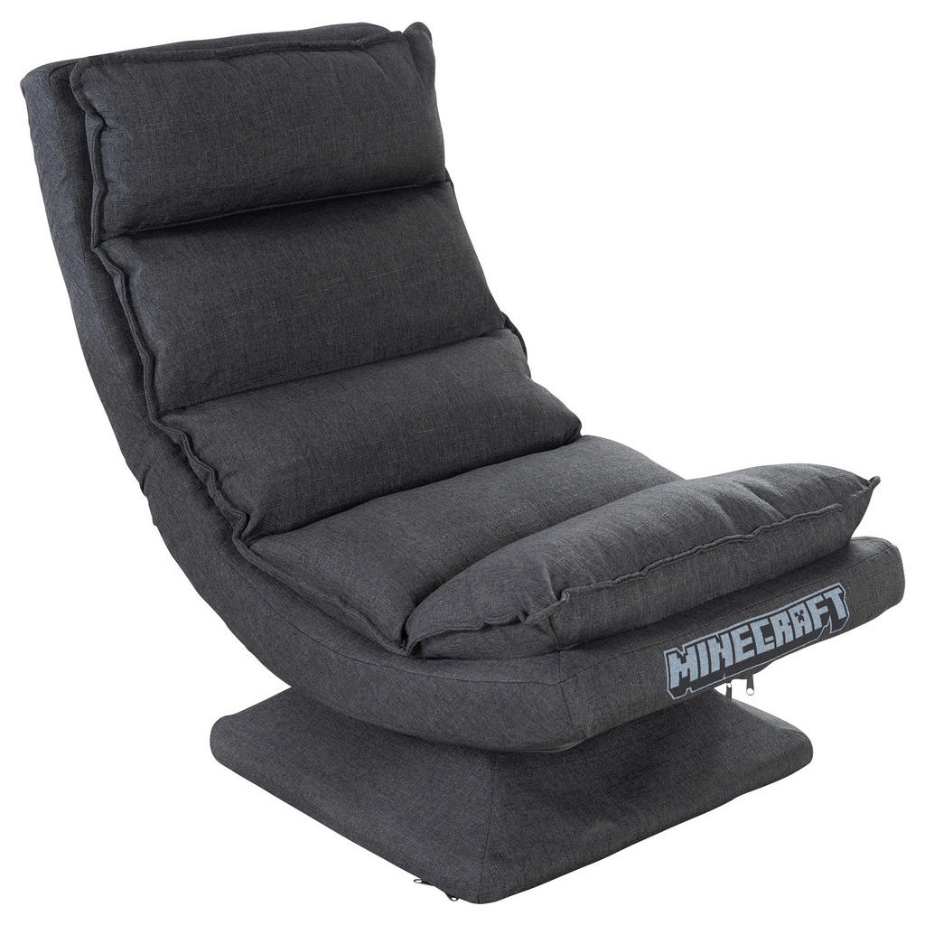 Minecraft HERNÁ STOLIČKA, tkaná textília, sivá.