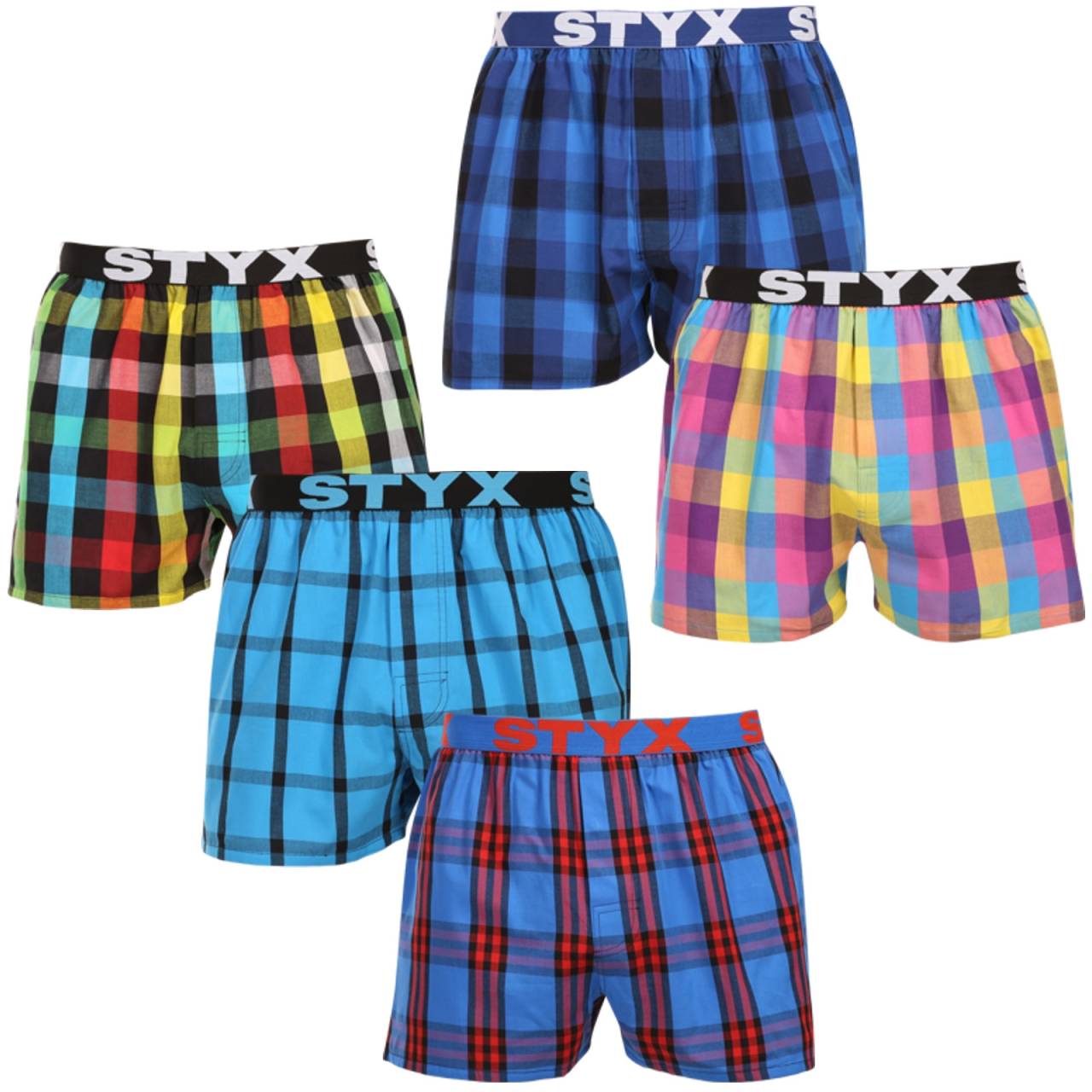 5PACK pánske trenky Styx športová guma viacfarebné (5B0112346) L, trenírky.
Hľadáte šortky, ktoré v sebe spájajú štýl, pohodlie a prvotriednu kvalitu?
Vysokokvalitná bavlna pre dokonalé pohodlie
Šortky sú vyrobené z prvotriednej 100 % bavlny, ktorá je nielen mäkká na dotyk, ale aj úžasne priedušná.
Klasický strih a moderný vzhľad
Vďaka voľnému strihu sa v týchto šortkách budete cítiť úplne pohodlne, pretože poskytujú dostatok priestoru na prirodzený pohyb.
Prečo by ste určite mali vyskúšať šortky Styx

100 % bavlna pre maximálne pohodlie: Šortky sú vyrobené z vysokokvalitnej bavlny, ktorá je mäkká, priedušná a jemná k pokožke, čo zaručuje pohodlie počas celého dňa.
Športový tkaný elastický: Pevná, ale pohodlná guma s logom Styx drží šortky na mieste bez nepríjemného zarezávania alebo uvoľňovania.
Česká výroba a kvalitné spracovanie: Styx je tradičná česká značka, ktorá sa pýši precíznym spracovaním, odolnosťou a dlhou životnosťou výrobkov.

Česká značka Styx ponúka zábavu aj prvotriednu kvalitu
Spodnú bielizeň Styx si obľúbia najmä tí, pre ktorých je dôležitá individualita.
Ako sa starať o šortky Styx?
Aby ste si šortky udržali dlho v skvelej kondícii, odporúčame dodržiavať tieto tipy.

Pranie: Odporúčame prať pri teplote 30 °C, aby si bavlna zachovala svoju mäkkosť a farby zostali sýte.
Sušička: Sušenie v sušičke sa neodporúča, aby sa materiál nezrazil.
Žehlenie: Bavlnu je možné žehliť, ale odporúča sa nižšia teplota, aby nedošlo k poškodeniu látky.

Tip: Staňte sa expertom na údržbu spodnej bielizne vďaka radám v našom článku a doprajte svojim obľúbeným kúskom starostlivosť, ktorú si zaslúžia.