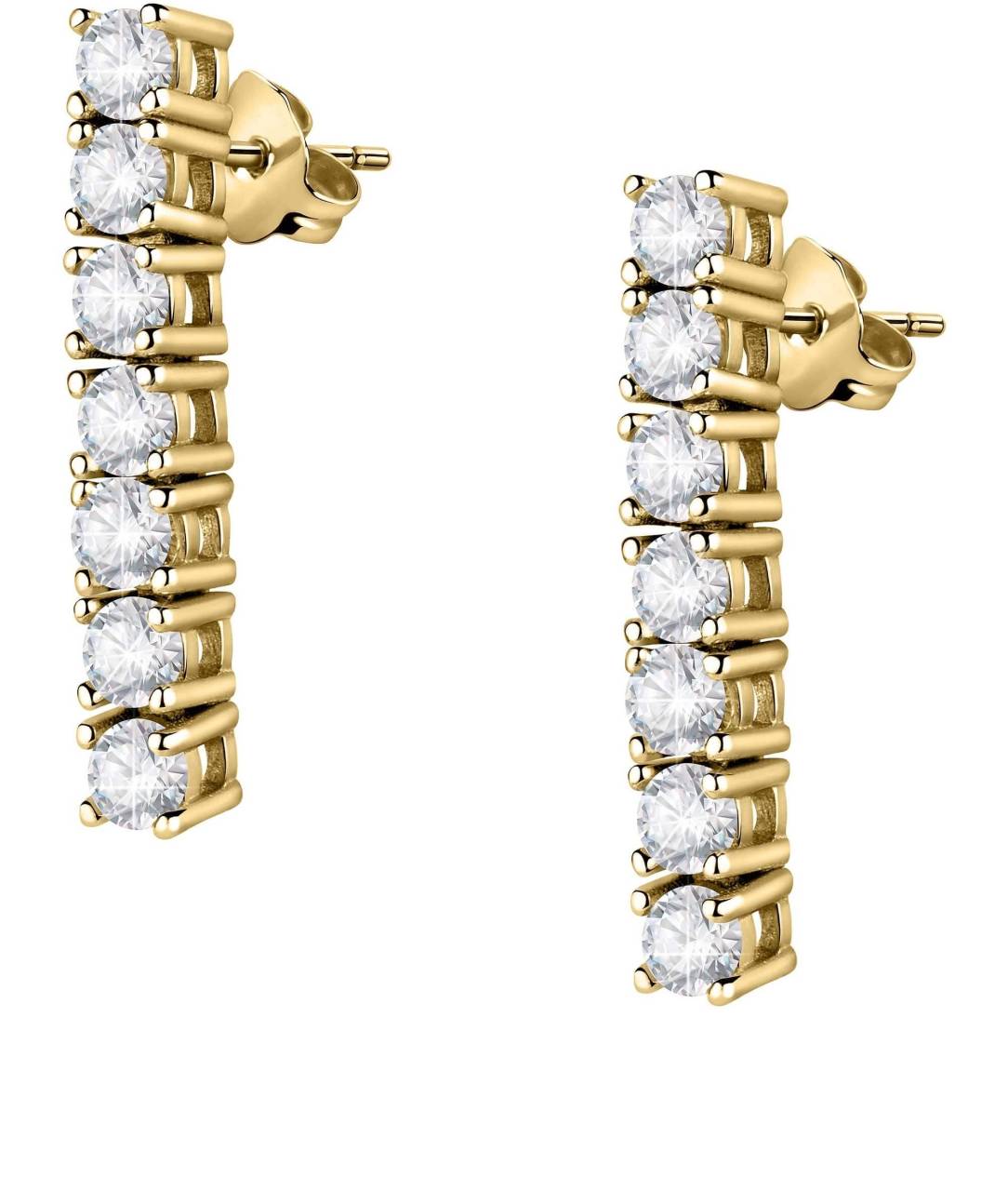 Morellato Minimalistické náušnice s čírymi zirkónmi Scintille SAQF08.