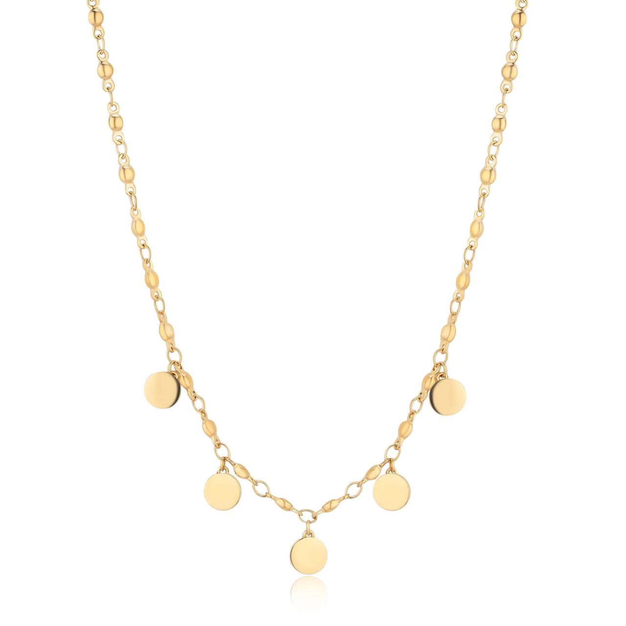 S'Agapõ Pozlátený oceľový náhrdelník s peniazmi Elysium SUM02.