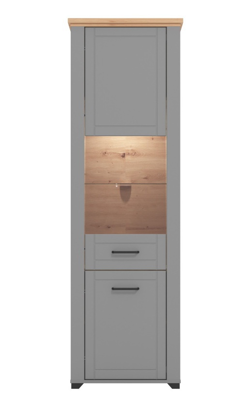 Vysoká vitrína s vnútorným osvetlením lotta - šedá/dub artisan.

 

Vysoká vitrína vytvorí kúzelný úložný priestor v obývacej izbe.

 

Rozmery Vysoké vitríny s vnútorným osvetlením Lotta sú 60,5x194,5x41cm (š, v, h).

 

Všetky produkty z kolekcie Lotta nájdete nižšie v súvisiacich produktoch.