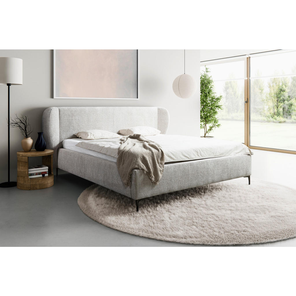 MID.YOU ČALÚNENÁ POSTEĽ, 180/200 cm, béžová.