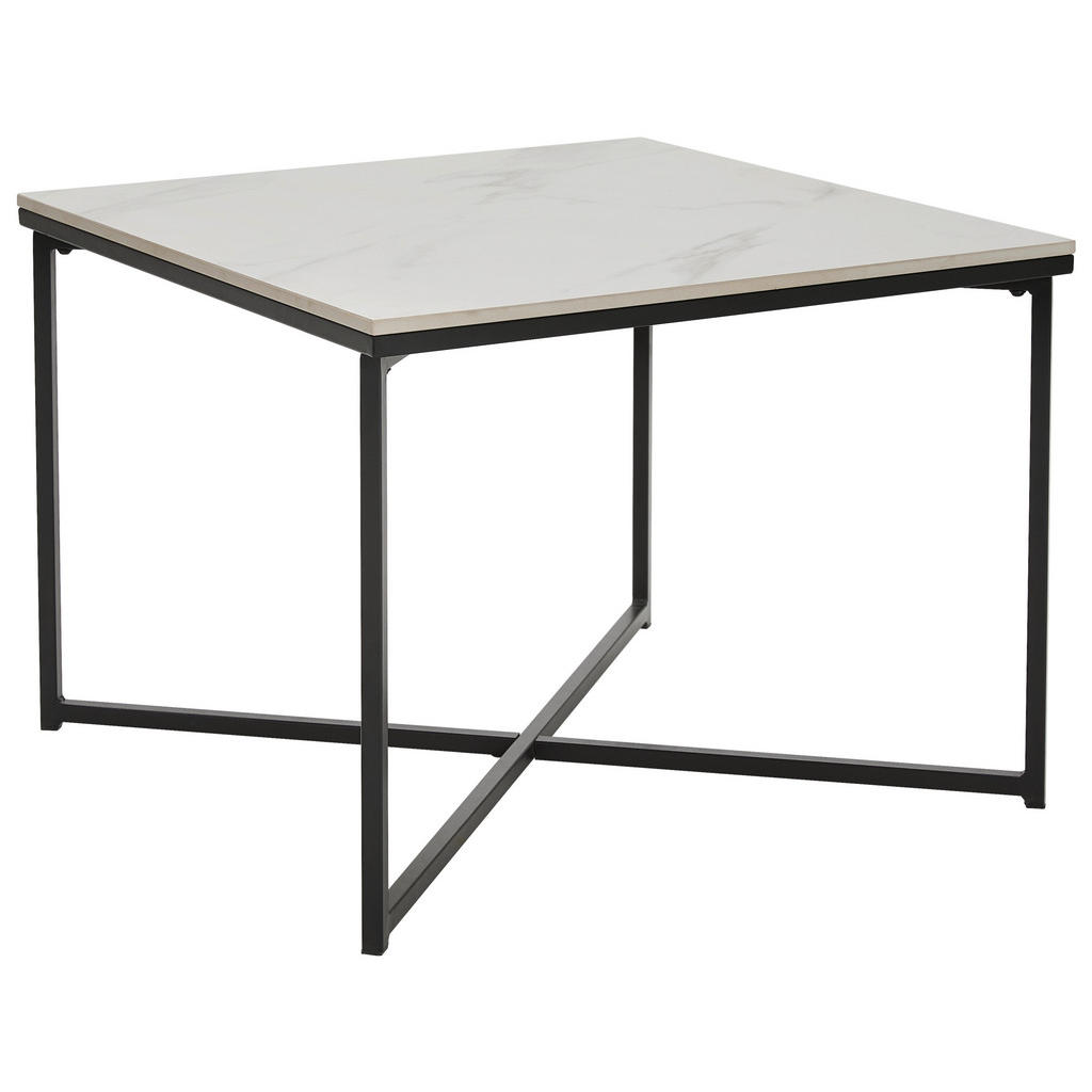 Livetastic KONFERENČNÝ STOLÍK, čierna, biela, kov, keramika, 60/43/60 cm.