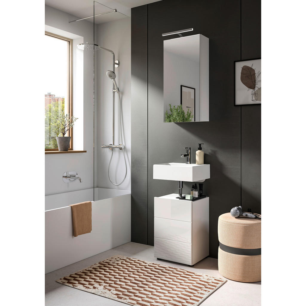 MID.YOU HOSŤOVSKÁ KÚPEĽŇA, biela, biela s vysokým leskom, 38/190/34 cm.