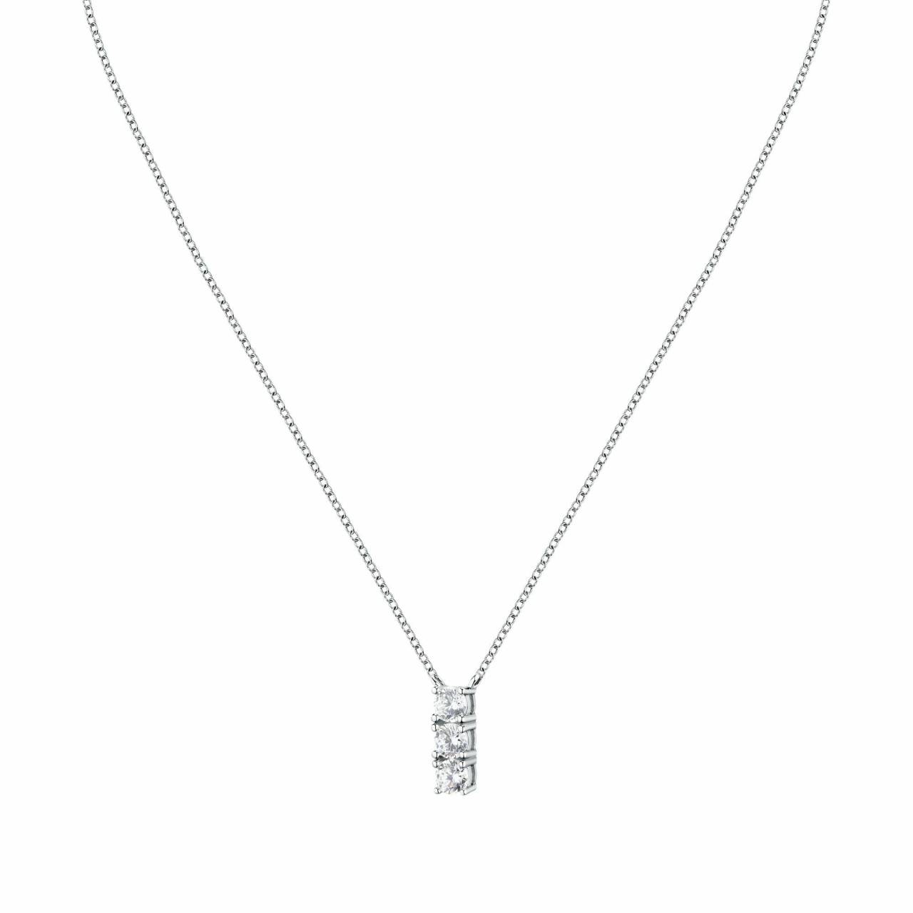 Morellato Trblietavý strieborný náhrdelník so zirkónmi Tesori SAIW240 (retiazka, prívesok).