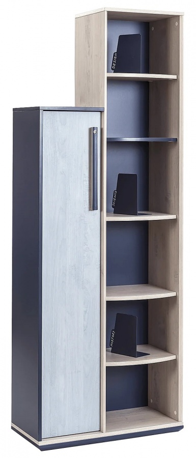 Moderná knižnica lincoln - dub/dub modrý/tmavo modrá.

 

Pre zvýšenie bezpečnosti nechýba príslušenstvo k prichytenie skrine ku stene.

 

Všetok nábytok patriaci do kolekcie Lincoln nájdete nižšie v súvisiacich produktoch.