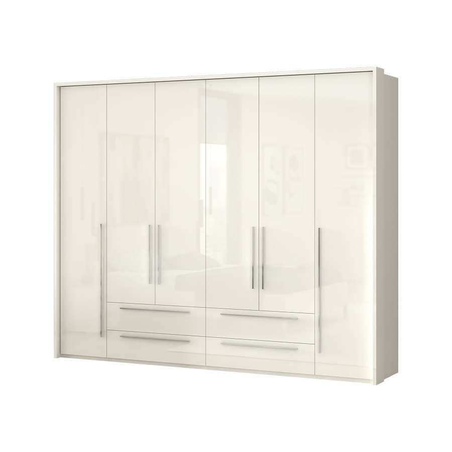 Šesťdverová skriňa tiana-béžová - p6/pn základná.

 

Všetky viditeľné strany skrine sú potiahnuté vysoko lesklým UV lakom, ktorý je štyrikrát odolnejší voči fyzickému poškodeniu v porovnaní so štandardným lakom, v tomto prípade odtieňom v teplej béžovej farbe.

 

Varianty šesťdverových skríň bez zásuviek:


	P6/PN - Skriňa v základnom prevedení - 272x224x56cm (š, v, h), hmotnosť 232,17kg
	P6A/PN - Skriňa obohatená o ozdobný rám – 277x226x60cm (š, v, h), hmotnosť 254,47kg
	P6A/PN - Skriňa obohatená o ozdobný rám s osvetlením – 277x226x60cm (š, v, h), hmotnosť 255,12kg


Skriňa sa skladá z troch rovnakých dvojdverových častí, ktoré obsahujú vždy tri široké police a jednu širokú šatníkovú tyč.

 

Varianty šesťdverových skríň s jednou zásuvkovou časťou:


	P62/PN - Skriňa v základnom prevedení - 272x224x56cm (š, v, h), hmotnosť 238,88kg
	P62A/PN - Skriňa obohatená o ozdobný rám – 277x226x60cm (š, v, h), hmotnosť 261,18kg
	P62B/PN - Skriňa obohatená o ozdobný rám s osvetlením – 277x226x60cm (š, v, h), hmotnosť 261,83kg


Dvojdverové časti bez zásuviek obsahujú vždy tri široké police a jednu širokú šatníkovú tyč.

 

Varianty šesťdverových skríň s dvoma zásuvkovými časťami po stranách:


	P64-2/PN - Skriňa v základnom prevedení - 272x224x56cm (š, v, h), hmotnosť 245,59kg
	P64A-2/PN - Skriňa obohatená o ozdobný rám – 277x226x60cm (š, v, h), hmotnosť 267,89kg
	P64B-2/PN - Skriňa obohatená o ozdobný rám s osvetlením – 277x226x60cm (š, v, h), hmotnosť 268,54kg


Dvojdverové časti so zásuvkami ponúkajú okrem dvoch zásuviek aj jednu policu a jednu šatníkovú tyč.

 

Varianty šesťdverových skríň s dvoma zásuvkovými časťami uprostred:


	P64/PN - Skriňa v základnom prevedení - 272x224x56cm (š, v, h), hmotnosť 261,77kg
	P64A/PN - Skriňa obohatená o ozdobný rám – 277x226x60cm (š, v, h), hmotnosť 284,07kg
	P64B/PN - Skriňa obohatená o ozdobný rám s osvetlením – 277x226x60cm (š, v, h), hmotnosť 284,72kg


Každá z dvojdverových častí so zásuvkami ponúka okrem dvoch zásuviek aj jednu policu a jednu šatníkovú tyč.

 

Varianty šesťdverových skríň s tromi zásuvkovými časťami:


	P66/PN - Skriňa v základnom prevedení - 272x224x56cm (š, v, h), hmotnosť 252,3kg
	P66A/PN - Skriňa obohatená o ozdobný rám – 277x226x60cm (š, v, h), hmotnosť 274,6kg
	P66B/PN - Skriňa obohatená o ozdobný rám s osvetlením – 277x226x60cm (š, v, h), hmotnosť 275,25kg


Každá z dvojdverových častí so zásuvkami ponúka okrem dvoch zásuviek aj jednu policu a jednu šatníkovú tyč.

 

Pomocou doplnkového vybavenia, ktoré nájdete v súvisiacom tovare nižšie, si môžete každú zo skríň ešte viac prispôsobiť svojim potrebám.

Všetky produkty z kolekcie Tiana nájdete nižšie v súvisiacom tovare.