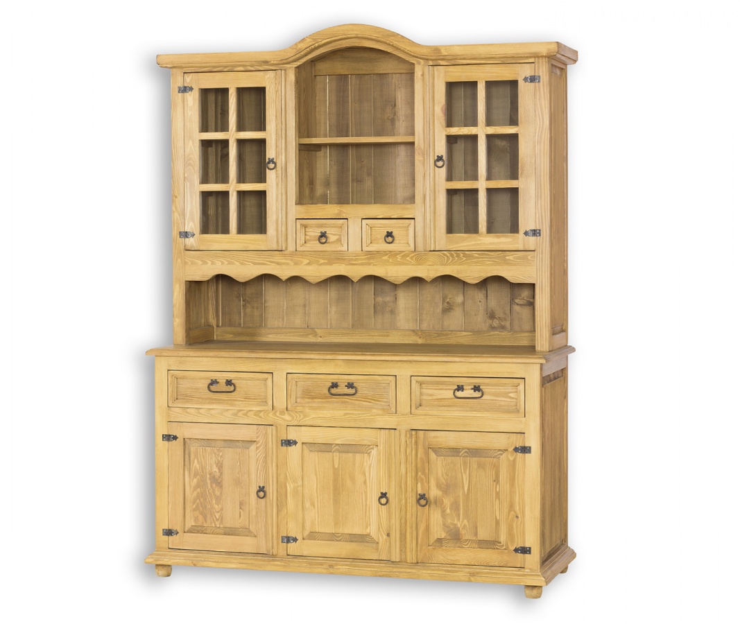 Kredenc z masívu vit 01 - k13 bielená borovica.