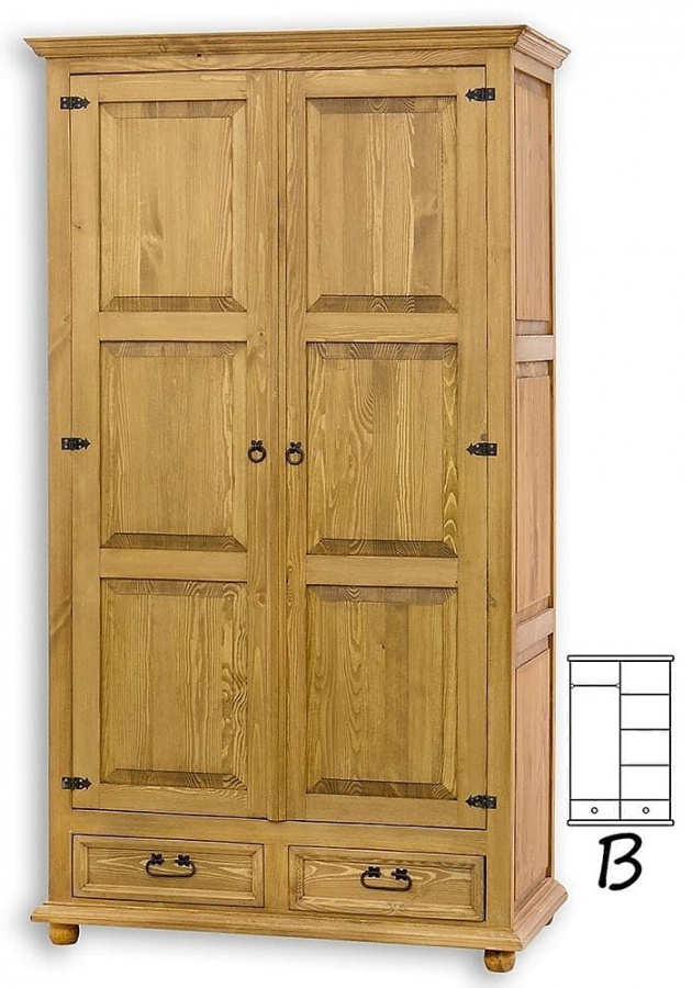 Skriňa s policami a tyčou sedliacka szy 01b - k15 hnedá borovica.

 

Sedliacky nábytok ponúkame v niekoľkých odtieňoch morenia, od svetlo bielej až po tajomne čiernu. Navyše si môžete zvoliť druhý odtieň, ktorý sa použije na hornú dosku.

 

Ošetrený je pravým včelím voskom, čo z neho robí luxusný ekologický nábytok.

 

Z dôvodu výroby sedliackeho nábytku na zákazku, sme nútení požadovať od zákazníka zálohu v minimálnej výške 20 - 40 € podľa hodnoty nábytku.