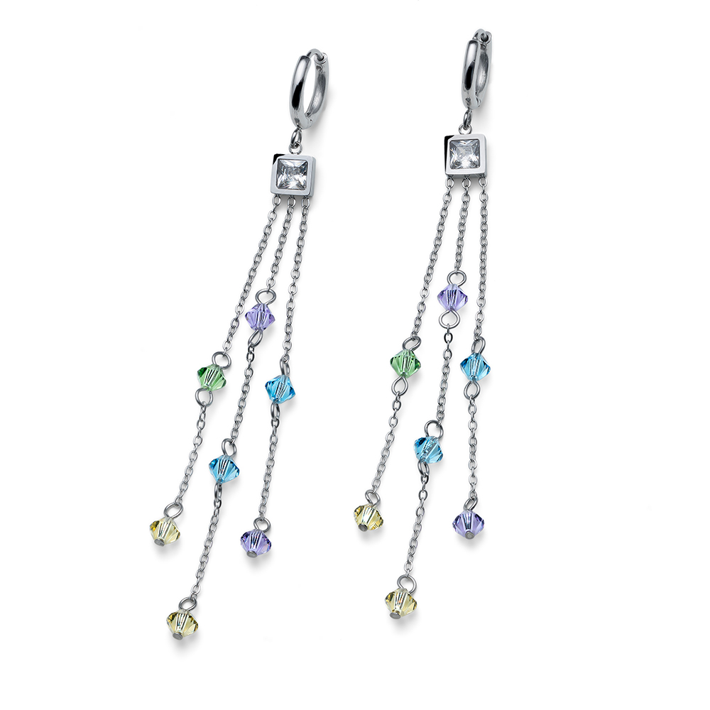 Oliver Weber Pôvabné kruhové náušnice s príveskami Really 23017.