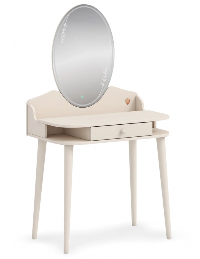 Toaletný stolík so zrkadlom a osvetlením beauty - béžová.

A zrkadlo?

 Drevené skosené nohy dodávajú stolíku stabilitu a štýlový vzhľad.

 

 

Rozmery toaletného stolíka Beauty sú 80x143x50cm (š, v, h).

 

 

Všetky produkty z kolekcie Beauty nájdete nižšie v súvisiacich produktoch.