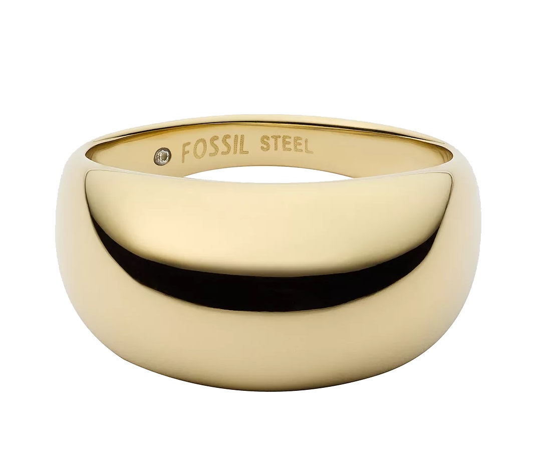 Fossil Výrazný pozlátený prsteň pre ženy Ellis JF04746710 57 mm.