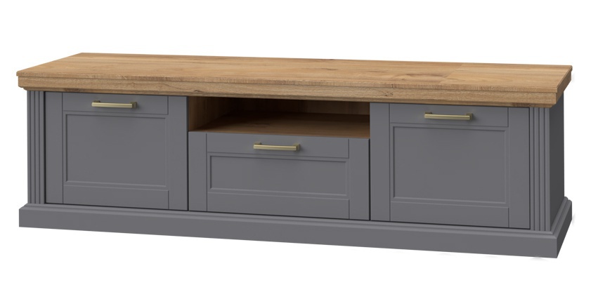 Tv stolík široký artis - šedá/orech pacific.

 

 

Televízny stolík široký Artis je vybavený 1 zásuvkou, 2 skrinkami a 1 otvorenou priehradkou.

 

 

Rozmery televízneho širokého stolíka Artis sú 177x52x54cm (š, v, h).

 

 

Všetky produkty z kolekcie Artis nájdete nižšie v súvisiacich produktoch.