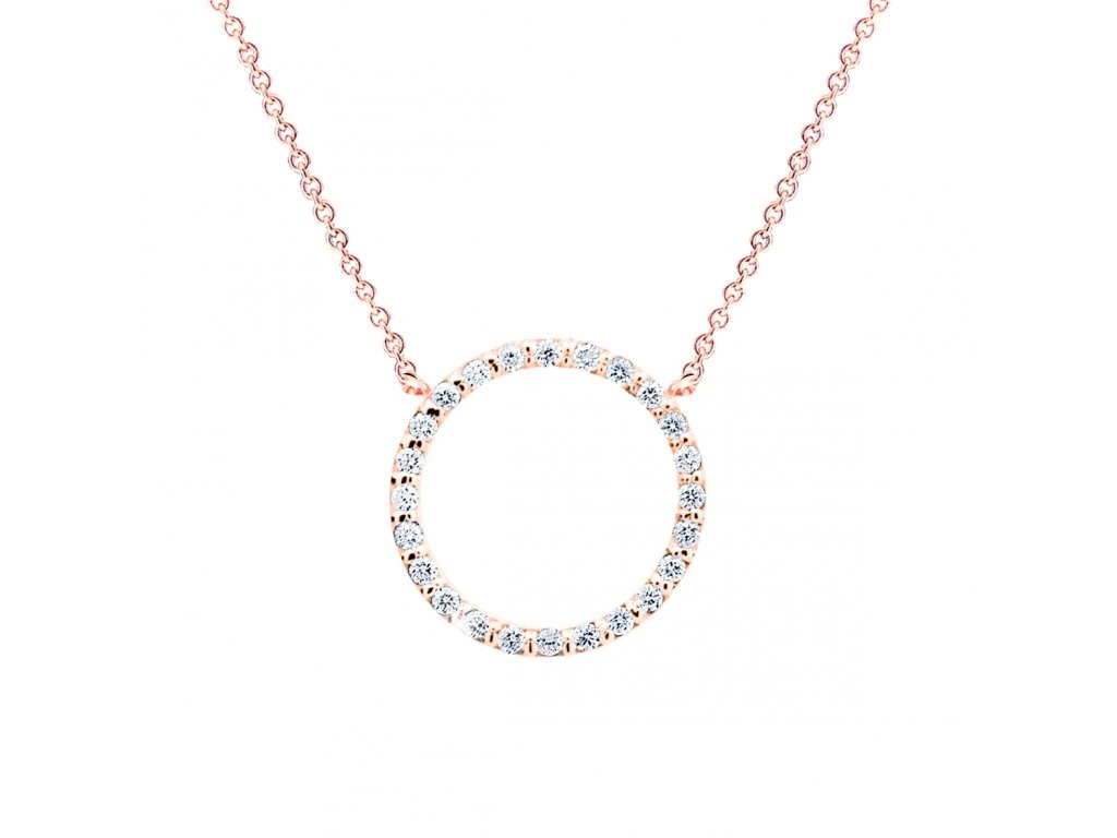 Cutie Jewellery Náhrdelník z ružového zlata so zirkónmi Z6323-40-10-X-4 45 cm.