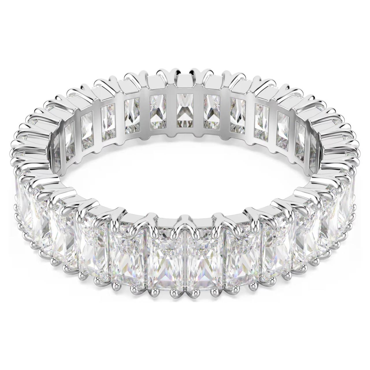 Swarovski Luxusný prsteň s čírymi zirkónmi Matrix 5714333 60 mm.