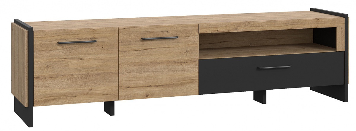 Tv stolík artur - dub waterford/čierna.

 

Televízia je v dnešnej dobe plná streamovacích služieb takmer nutnosťou.

 

Rozmery TV stolíka Artur sú 186,5x50,9x41,3cm (š, v, h).

 

Všetky produkty z kolekcie Artur nájdete nižšie v súvisiacich produktoch.