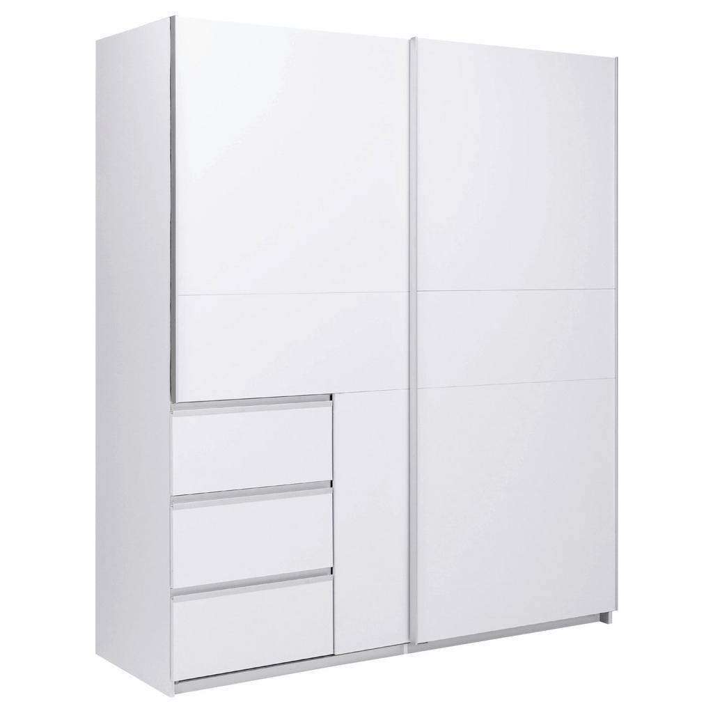 MID.YOU SKRIŇA S POSUVNÝMI DVERAMI, biela, 175/205/61,5 cm.