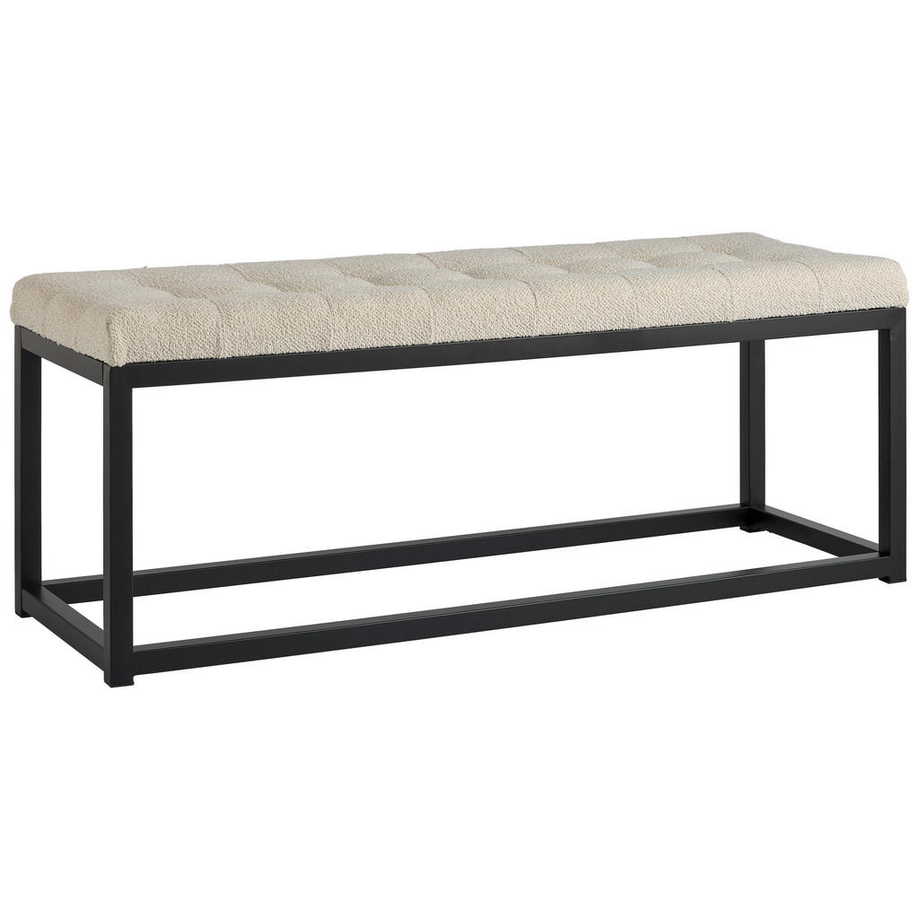 MID.YOU DLHÁ TABURETKA, kov, textil, kompozitné drevo, 120/45/42 cm.