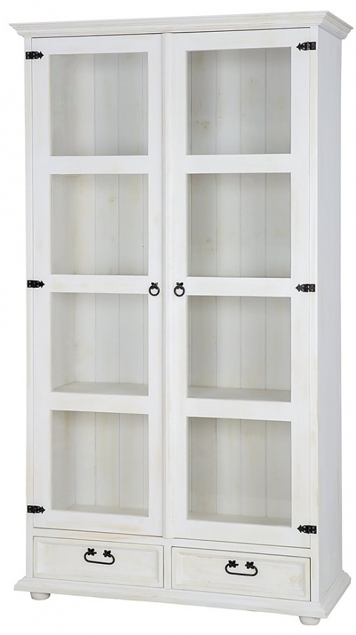 Vitrína rustikálna sedliacka vit 107 slim - k16 antická biela.