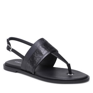 Sandále Calvin Klein - Almond Tp Sandal-Hf Mono HW0HW01536 Black Mono 0GN.