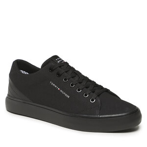 Tenisky Tommy Hilfiger - Th Hi Vulc Core Low Canvas FM0FM04737 Black BDS.