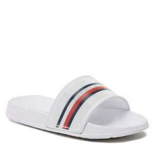 Šľapky Tommy Hilfiger - Reflective Pool Slide T3B0-32931-1172 M White 100.