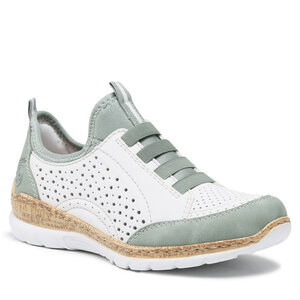 Poltopánky Rieker - N4277-90 Weiss Kombi.