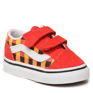 Tenisky Vans - Old Skool V VN0A4VJJBJN1 Glow Checkerboard Red/Mul.