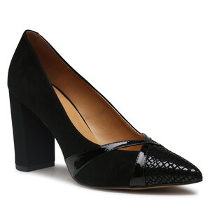 Poltopánky Sagan - 4900 Czarny Welur Lakier 902.