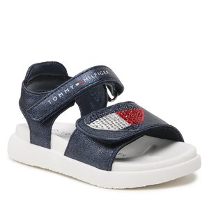 Sandále Tommy Hilfiger - Strass Heart Velcro Sandal T1A2-32752-1367 M Blue 800.