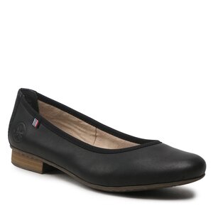 Baleríny Rieker - 51994-01 Schwarz.