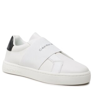 Sneakersy Calvin Klein Jeans - Casual Cupsole Elastic Lth YW0YW01021 Triple White 0K4.