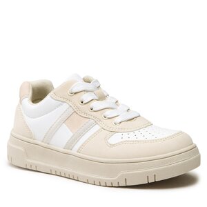 Sneakersy Tommy Hilfiger - Flag Low Cut Lace-Up Sneaker T3X9-32870-1467 M Beige/White X044.