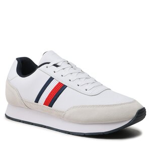 Sneakersy Tommy Hilfiger - Core Eva Runner Corporate Lea FM0FM04397  White YBR.