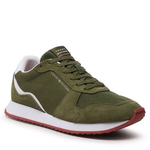 Sneakersy Tommy Hilfiger - Runner Evo Mix FM0FM04478 Mentor Green L9T.