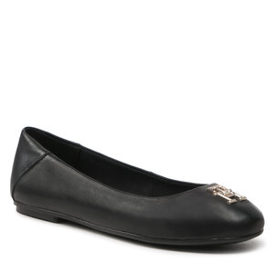 Baleríny TOMMY HILFIGER - Round Ballerina FW0FW06931  Black BDS.