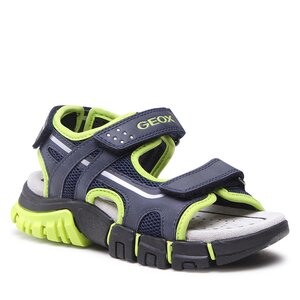 Sandále Geox - J Sandal Dynomix Boy J35GHC014MEC0749 S Navy/Lime.