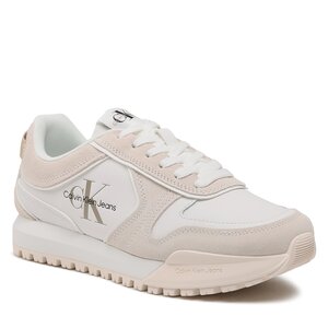 Sneakersy Calvin Klein Jeans - Toothy Runner Irregular Lines YM0YM00624 White/Ancinet White 0LA.