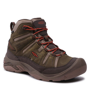 Trekingová obuv Keen - Circadia Mid Wp 1026766 Dark Olive/Potters Clay.