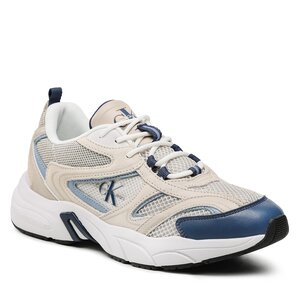 Sneakersy Calvin Klein Jeans - Retro tennis Su-Mesh YM0YM00589 Eggshell/Dark Denim/Iceland Blue 0F8.