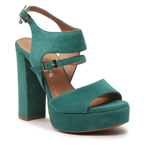 Sandále R.Polański - 1634 Zielony Zamsz.