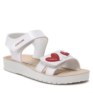 Sandále Geox - J Sandal Costarei Gi J35EAF000BCC0050 S White/Red.