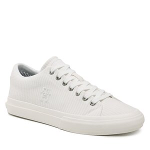 Tenisky Tommy Hilfiger - Th Hi Vulc Street Low Seersucker FM0FM04540 Seersucker/Tuscanbeige.