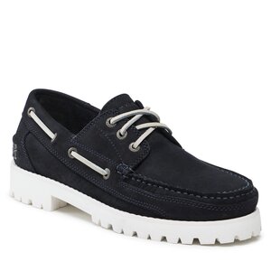 Poltopánky Tommy Hilfiger - Th Boat Shoe Classic Nubuck FM0FM04447 Desert Sky DW5.