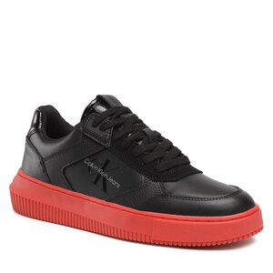 Sneakersy Calvin Klein Jeans - Chunky Cupsole Lth-Pu Mono YM0YM00550 Black/Ruby Red 0GR.